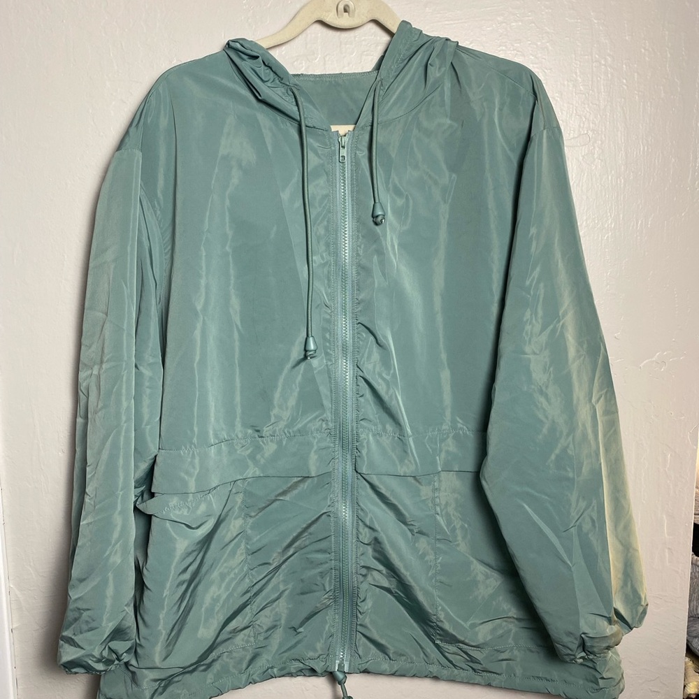 SHEIN Curve Teal Jacket